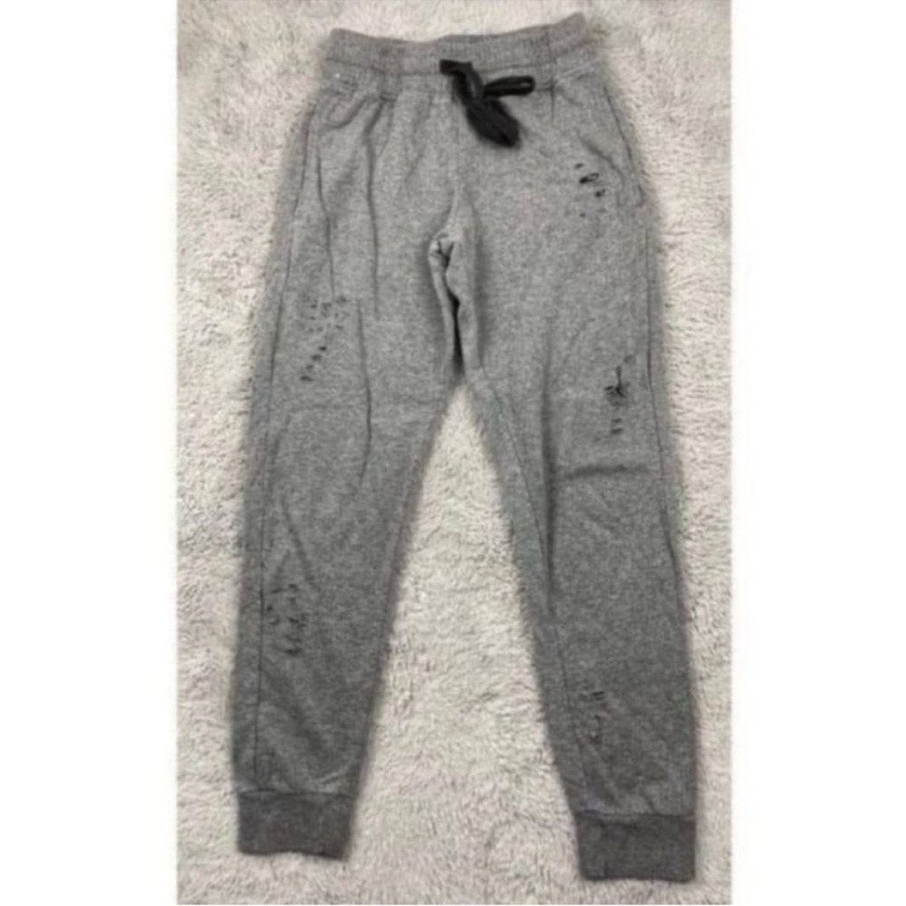 Garage grey distressed sweatpants